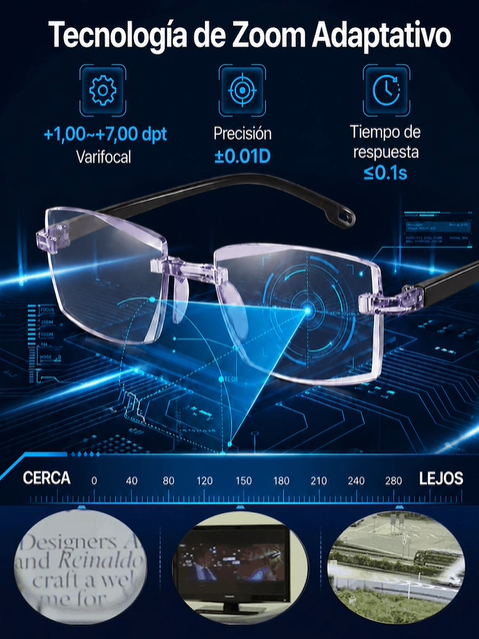 【Sin necesidad de examen de la vista】 Óptica de Jena - Lentes con enfoque automático