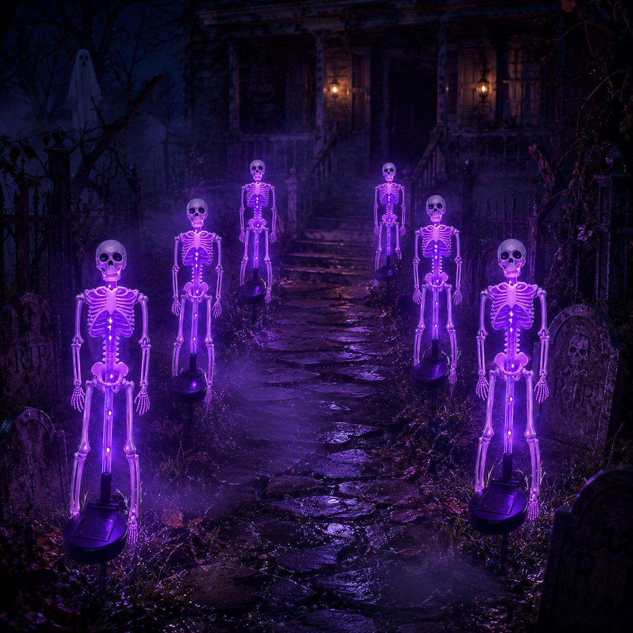 ๐ Last Day 50% OFF โ Solar Skull Garden Lights with Eerie Color-Changing Glow ๐