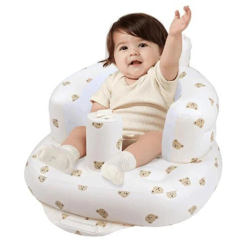 Kaiwatoy®Inflatable Baby Seat 3+ Months, Built-in Air Pump Baby Seat for Kids, Toddler, Breathable Cover, Baby Essentials & Baby Items
