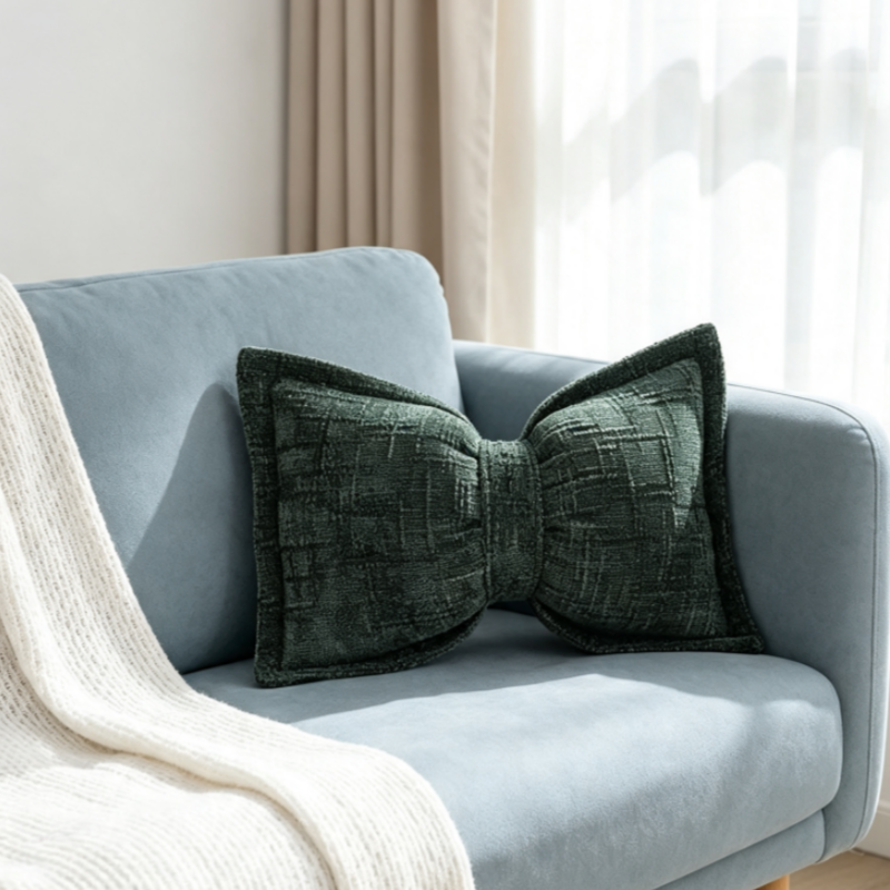 π 50% OFF NOW! ποΈ Soft Chenille Bow-Shaped Throw Pillow β Ultra-soft, plush & decorative β Perfect for sofas, beds & cozy corners β¨