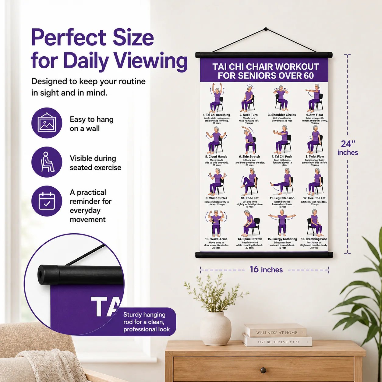 🔥Tai Chi Chair Workout Chart for Seniors