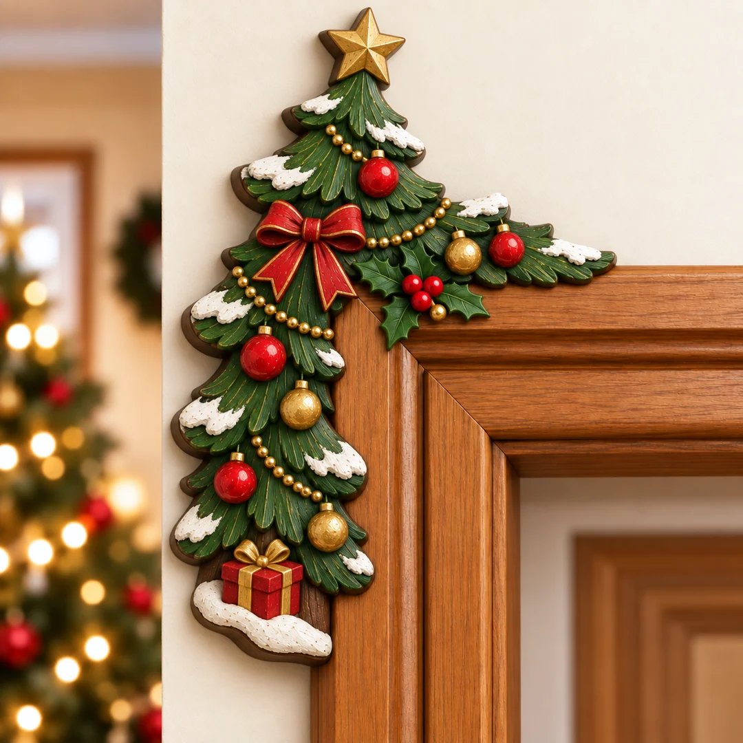 🎅Christmas Peekaboo Door Frame Corner Decor – 3D Holiday Character Decoration🎅