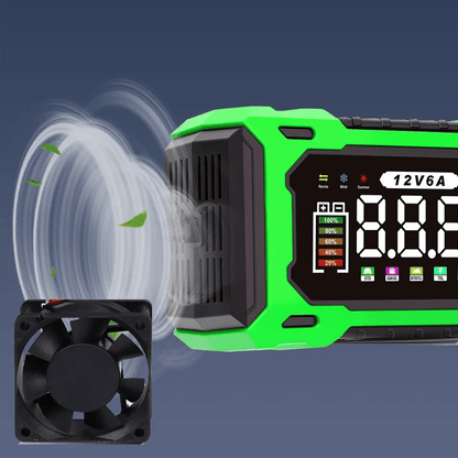 ⏳Time-Limited Special⏰12V 6A Smart Car Battery Charger – Pulse Repair Technology, Auto Maintain & Desulfation⚡