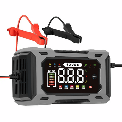 ⏳Time-Limited Special⏰12V 6A Smart Car Battery Charger – Pulse Repair Technology, Auto Maintain & Desulfation⚡