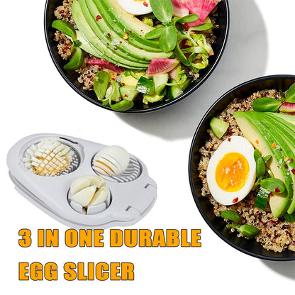 3 In 1 Egg Slicer For Hard Boiled Eggs Heavy Duty With Stainless Steel Wires,3 Slice Modes Egg Cutter