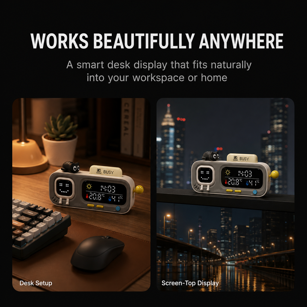 Smart Desk Clock & Climate Monitor by Livierro