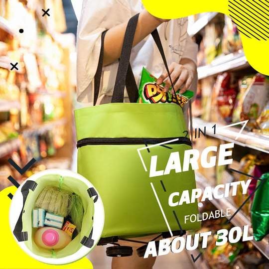 🔥Labor Day Special Offer🔥 2 in 1 Foldable Shopping Cart