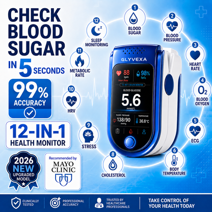 🩺 GLYVEXA™ T7 Non-Invasive Glucose & Health Monitor | 🩸 No Finger Pricks Blo