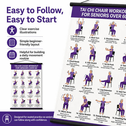 🔥Tai Chi Chair Workout Chart for Seniors