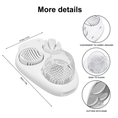 3 In 1 Egg Slicer For Hard Boiled Eggs Heavy Duty With Stainless Steel Wires,3 Slice Modes Egg Cutter
