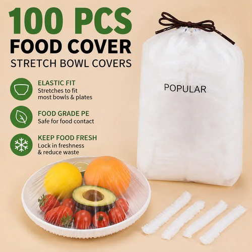 🔥 Hot Sale🔥 100PCS Disposable Stretch Food Covers for Bowls & Plates
