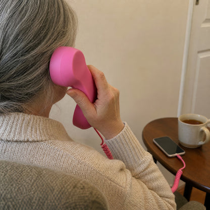 ☎️ Retro Wired Phone Handset for Smartphones
