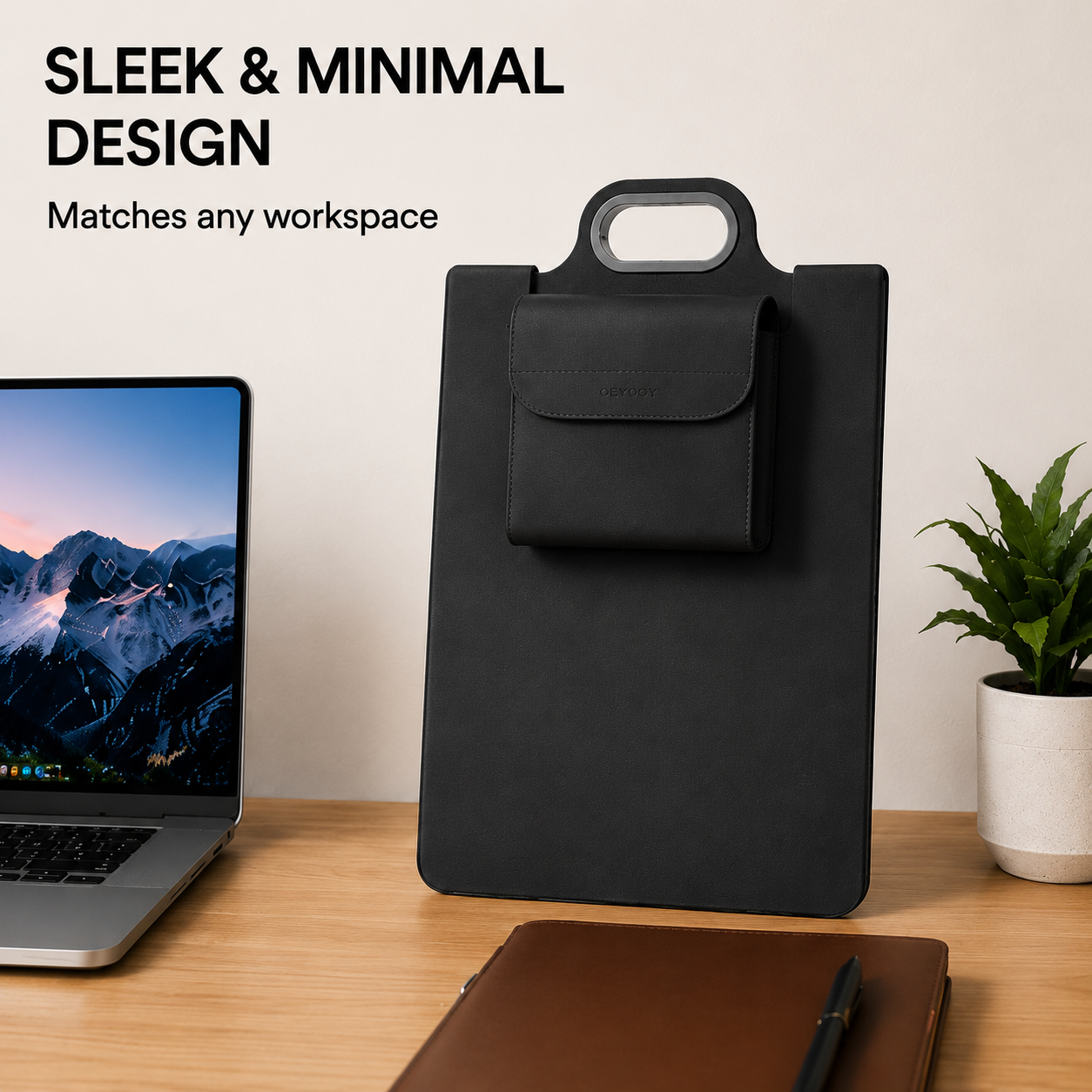 💼The All-In-One Mobile Workstation Sleeve | Built-In 15W Multi-Device Wireless Charger, Ergonomic Laptop Stand & Mousepad (Fits up to 16")