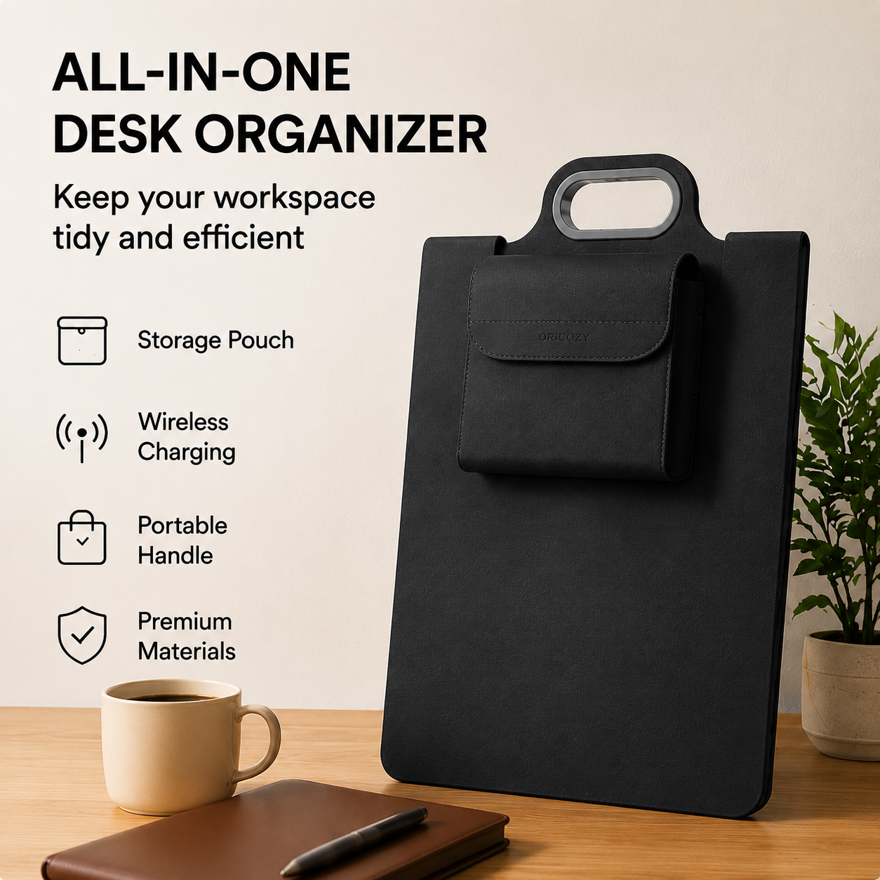 💼The All-In-One Mobile Workstation Sleeve | Built-In 15W Multi-Device Wireless Charger, Ergonomic Laptop Stand & Mousepad (Fits up to 16")
