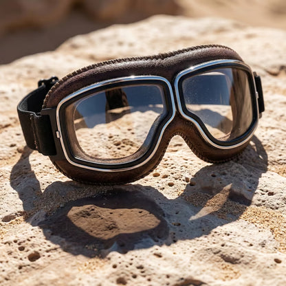 🔥 OTG Vintage Motorcycle Goggles (Fits Over Glasses)