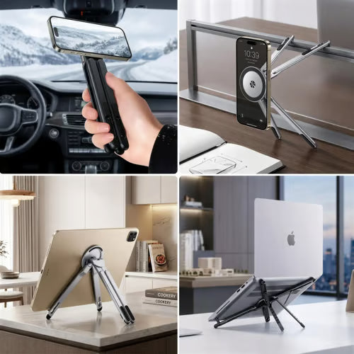 Portable 4-in-1 Magnetic Aluminum Alloy Foldable Multifunctional Stand