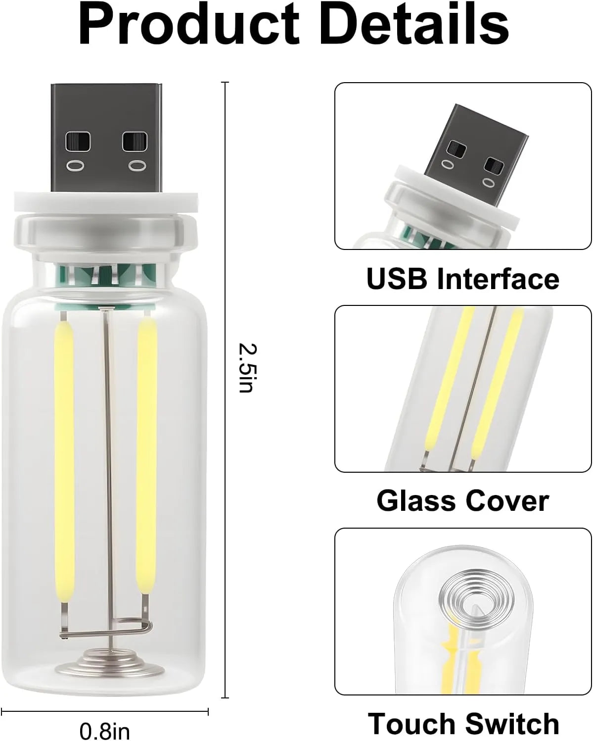 💡 Car USB Night Light Bulb