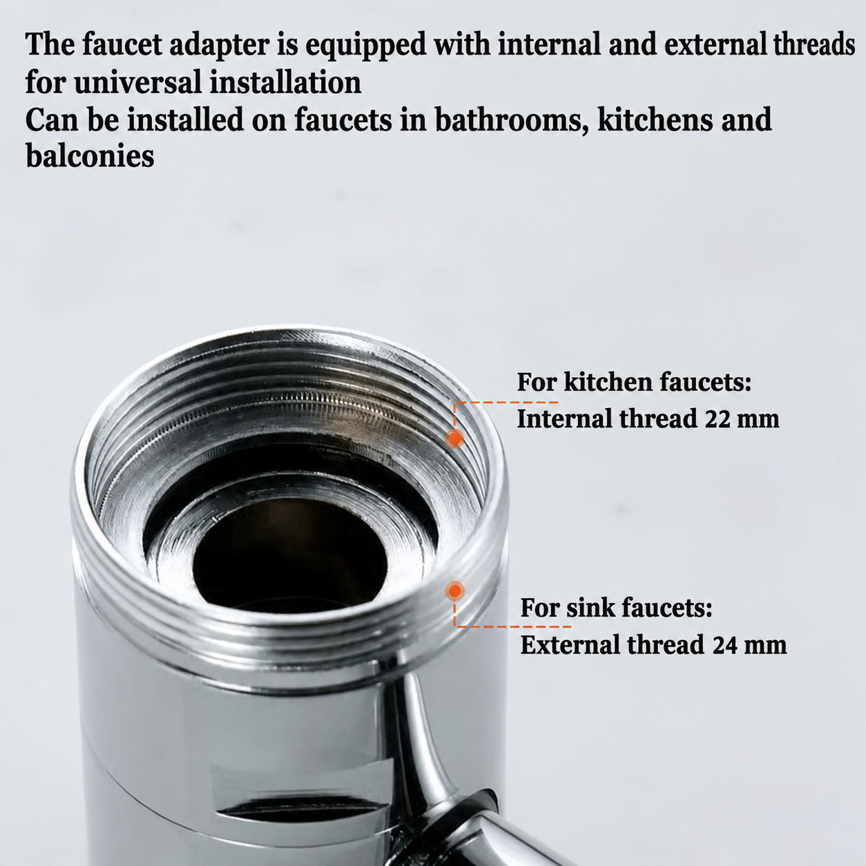 🛠️ 360° Rotatable Faucet Extender – Splash-free and flexible