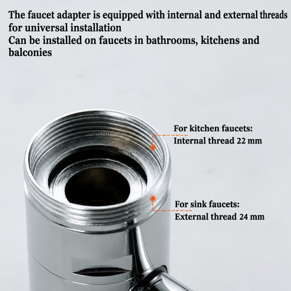 🛠️ 360° Rotatable Faucet Extender – Splash-free and flexible