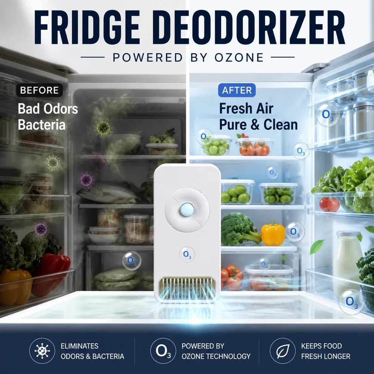 ⭐Electronic Refrigerator Odor Eliminator