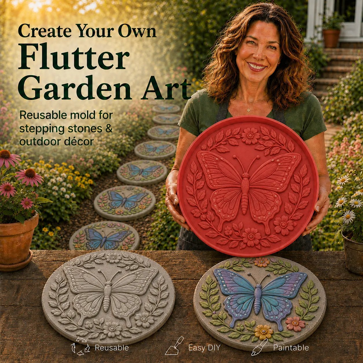💥 Last-Day Sale - Garden Art Stepping Stone Mold