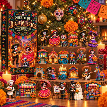 Day of the Dead Village 2026 – 24-Day Day of the Dead Collectible Countdown Calendar with 24 Unique Miniatures
