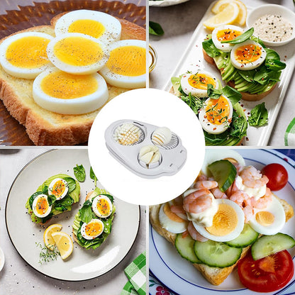 3 In 1 Egg Slicer For Hard Boiled Eggs Heavy Duty With Stainless Steel Wires,3 Slice Modes Egg Cutter