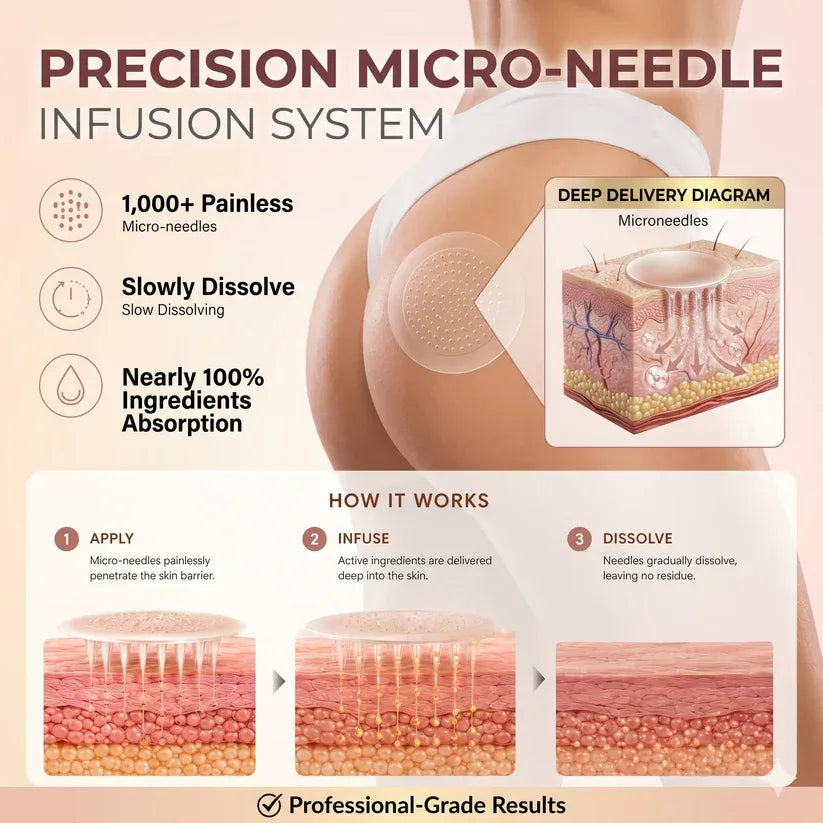 Silvelyo™ CurveSculpt Micro-Patch ✦ Sculpt • Firm • Smooth Lower Body Curves ✦ Micro-Needle Infusion System