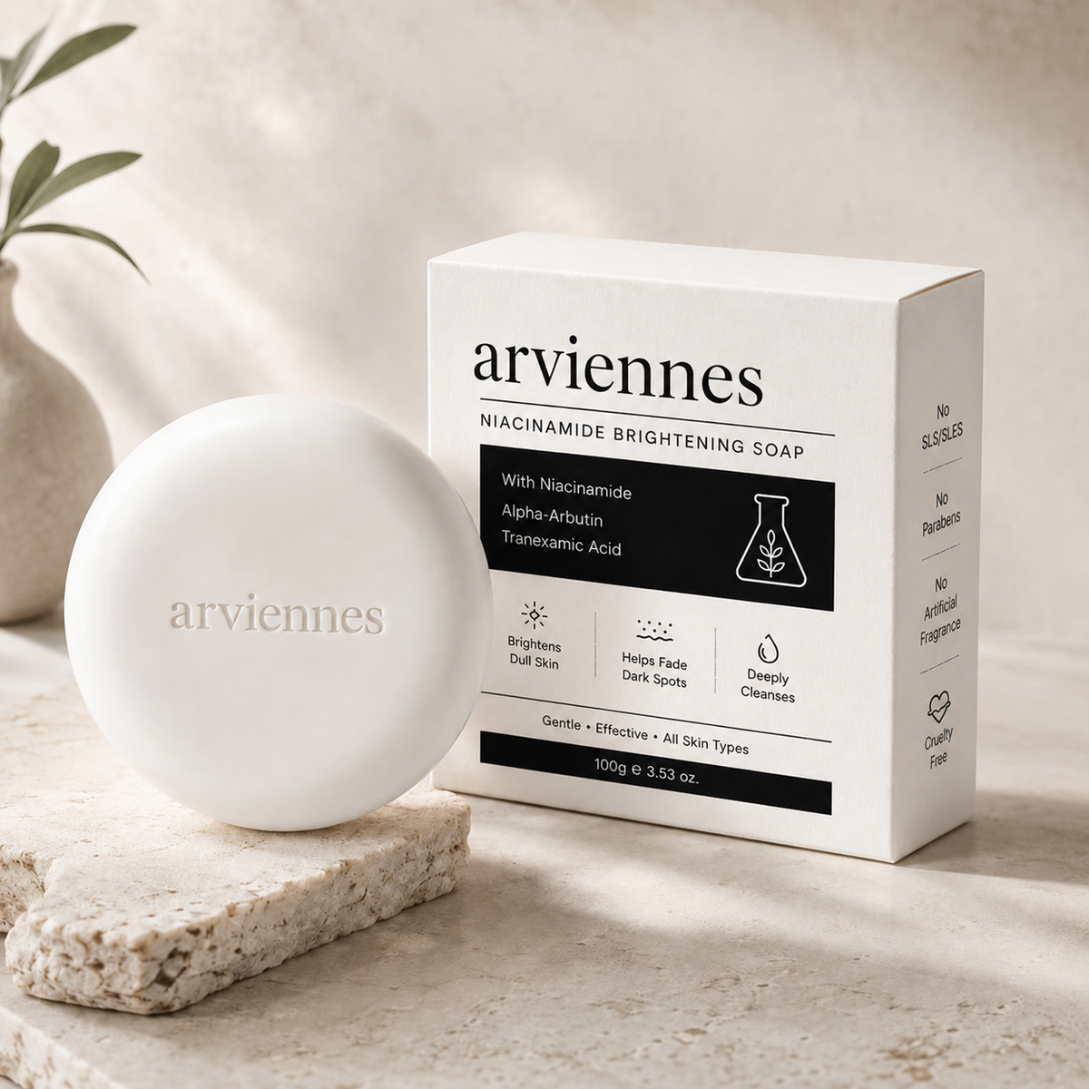 Niacinamide Skin Brightening Soap melasma dark spots freckle