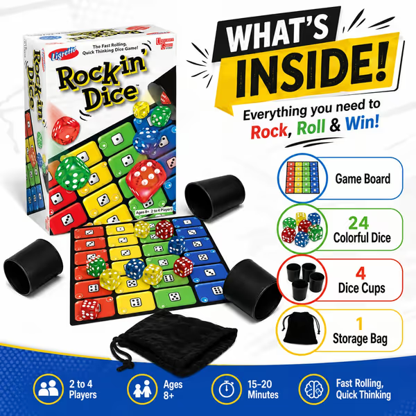 🔥Last Day Sale 50% OFF - 🎲Ligretto Rocking Dice Game