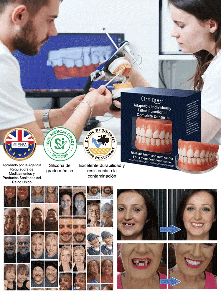 🔥Gran Oferta -📢Juego de prótesis dentales funcionales completas