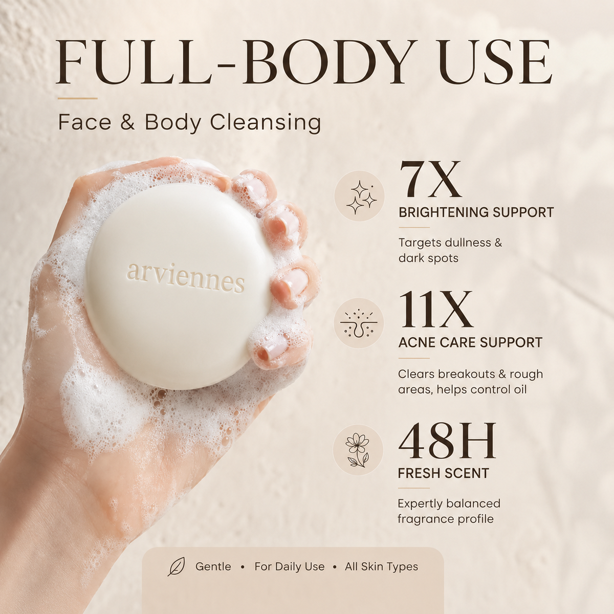 Niacinamide Skin Brightening Soap melasma dark spots freckle