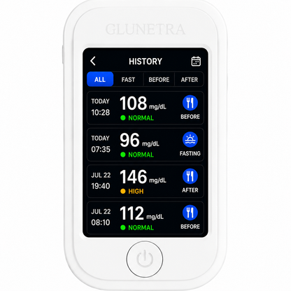 🩺 GLUNETRATM G5 Non-Invasive Glucose & Health Monitor | 🩸 No Finger Pricks Blood Sugar Monitoring Device  | ✅ ADA Licensed Product