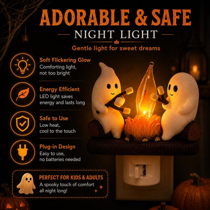 🔥Halloween lights✨Ghost Campfire Night Light