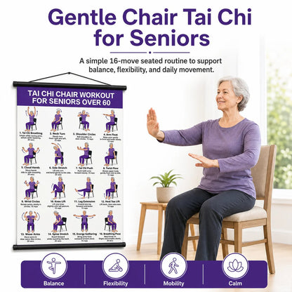 🔥Tai Chi Chair Workout Chart for Seniors