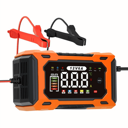 ⏳Time-Limited Special⏰12V 6A Smart Car Battery Charger – Pulse Repair Technology, Auto Maintain & Desulfation⚡
