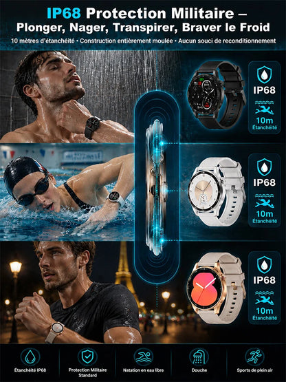 【Dile adiós a las inyecciones dolorosas】Reloj inteligente deportivo con monitoreo de glucosa en sangre