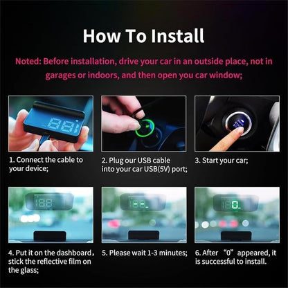 🔥New 2026 Model🚗 GPS Head-Up Display Speedometer – Digital HUD for Cars, Trucks & Motorcycles
