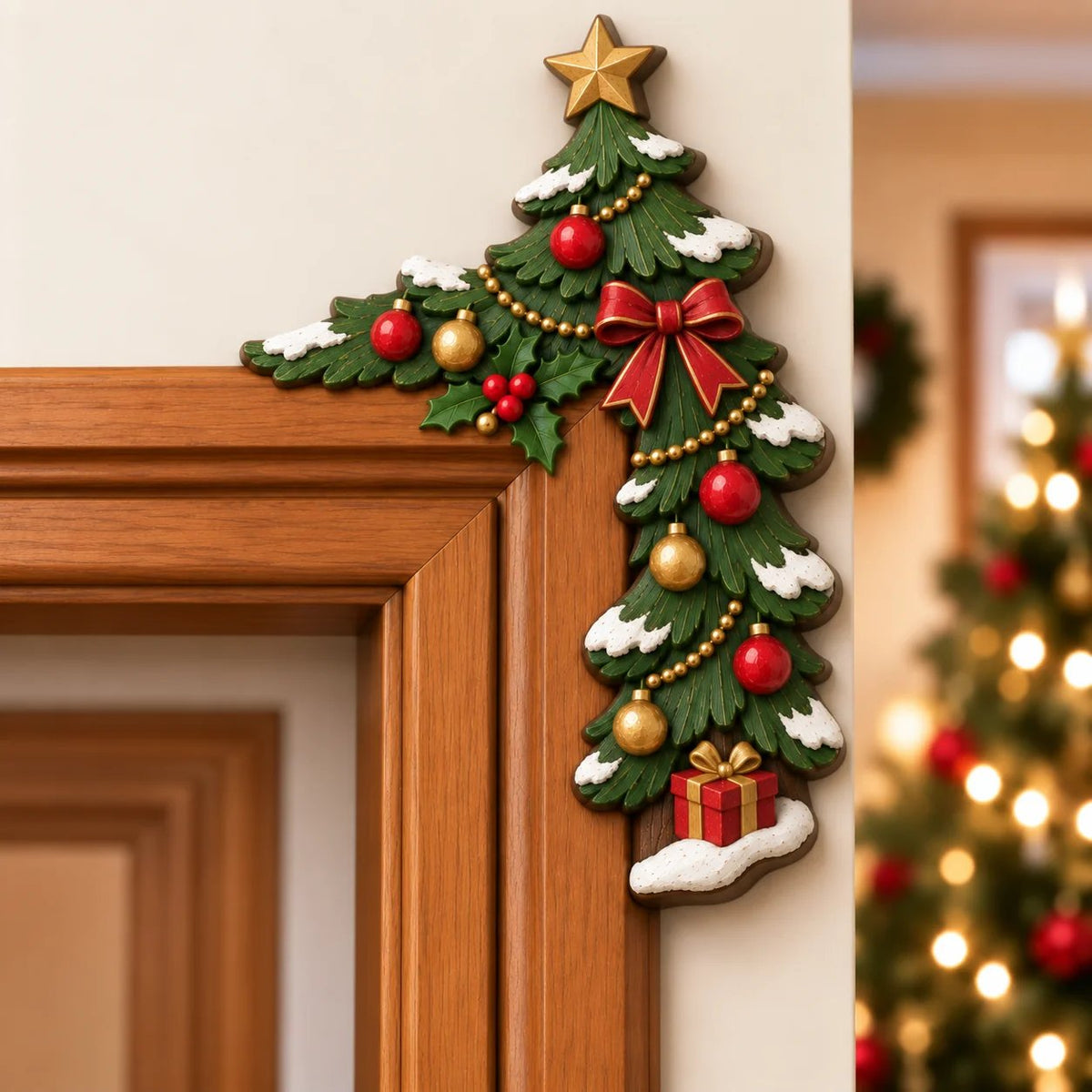 🎅Christmas Peekaboo Door Frame Corner Decor – 3D Holiday Character Decoration🎅