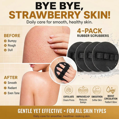 Soft Rubber Shower Scrubber for Gentle Exfoliation & Deep Cleansing