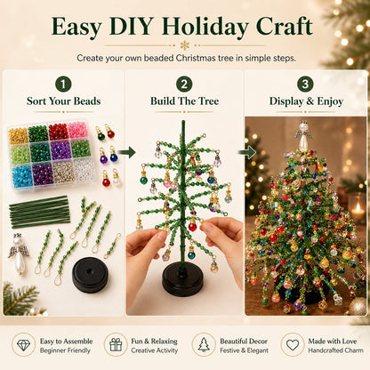 🎅 DIY Beaded Christmas Tree Kit – Create a Sparkling Holiday Decoration 🎄🎁