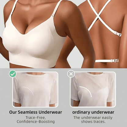🏆Last Day 49% OFF🔥Women's Solid Color Wireless Backless Bra