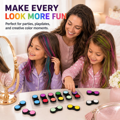 🌈 12-Color Temporary Hair Chalk Applicator Set