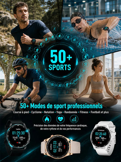 【Dile adiós a las inyecciones dolorosas】Reloj inteligente deportivo con monitoreo de glucosa en sangre