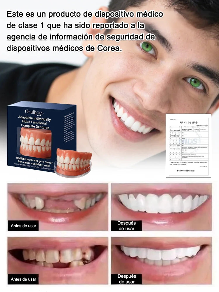 🔥Gran Oferta -📢Juego de prótesis dentales funcionales completas
