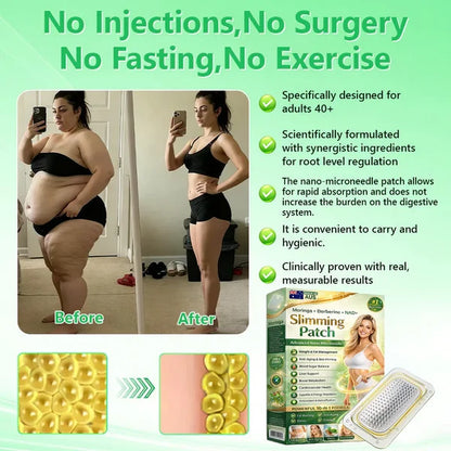 NEW 2026 UPGRADE🏆 Berberine Slimming Microneedle Patch | 10-in-1 Weight Management Support