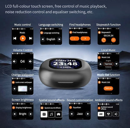 🔥 Bluetooth 5.4 Open-Ear AI Translation Earbuds – Clear Calls, Voice Recording & IPX5 Waterproof