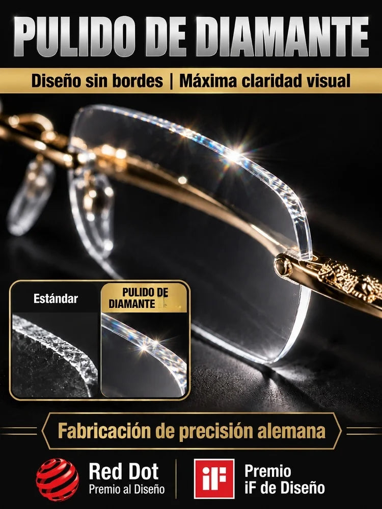 Gafas inteligentes sin marco con zoom HD para adultos mayores