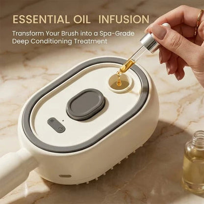 3-in-1 Electric MistDetangling Brush for Frizz& Scalp Massage