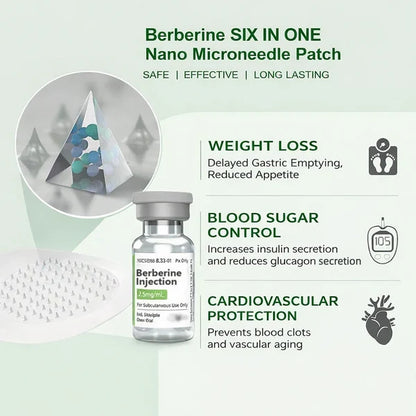 NEW 2026 UPGRADE🏆 Berberine Slimming Microneedle Patch | 10-in-1 Weight Management Support
